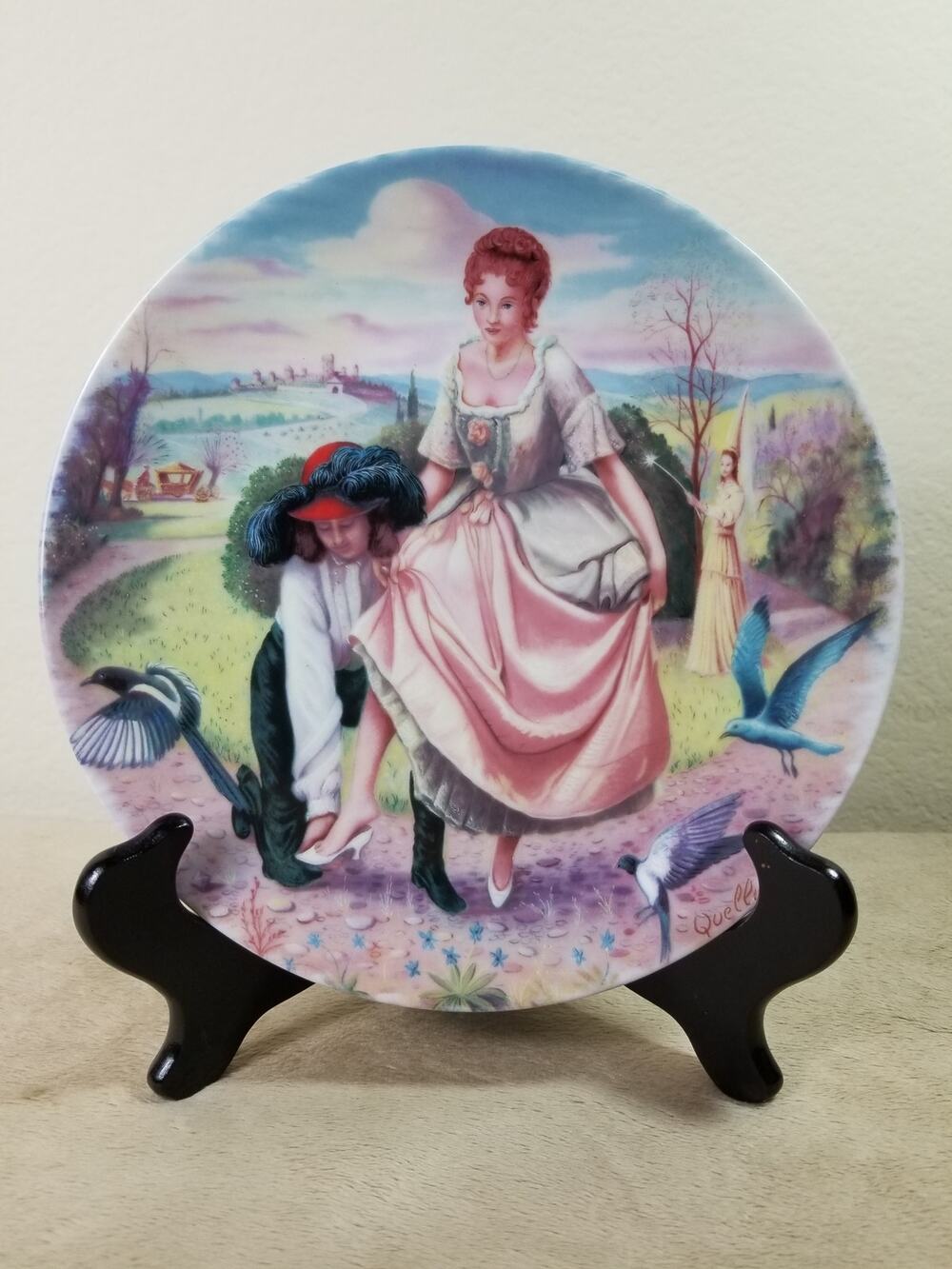 Limoges Cinderella Plate Wall Decor 8 1/2" Turgot French Porcelain 1983 Vintage